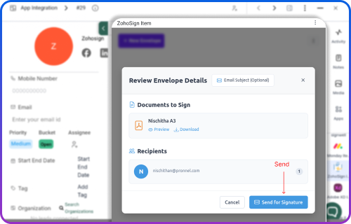 Zoho Sign Document Analytics