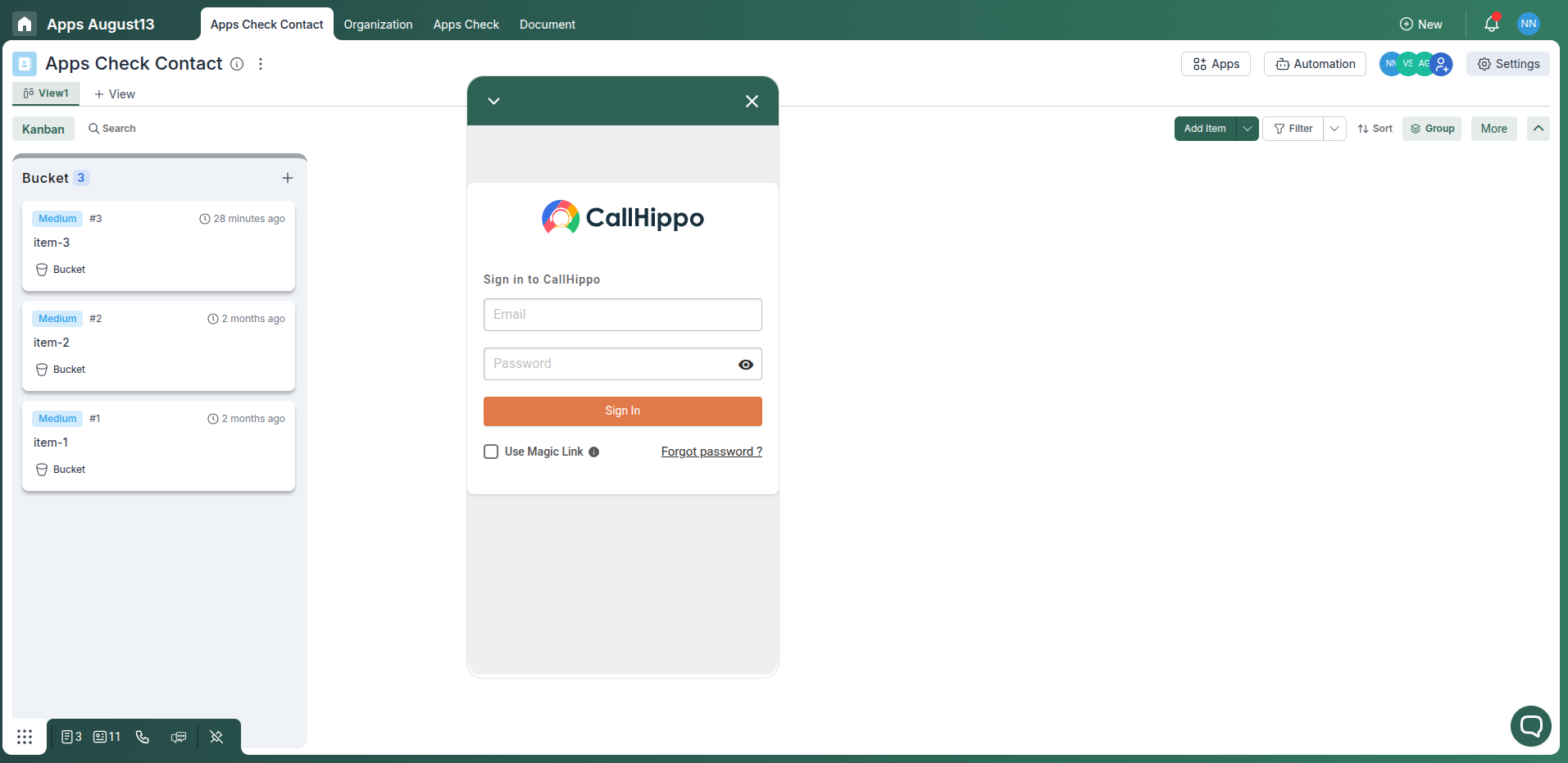 CallHippo authorization
