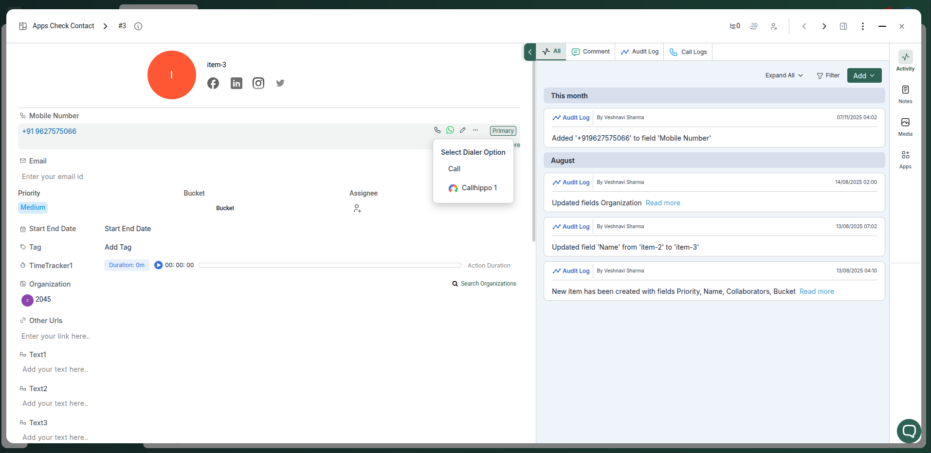 CallHippo authorization
