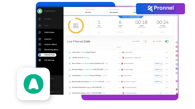 Pronnel Aircall Integration - Connect Aircall to Pronnel CRM Platform