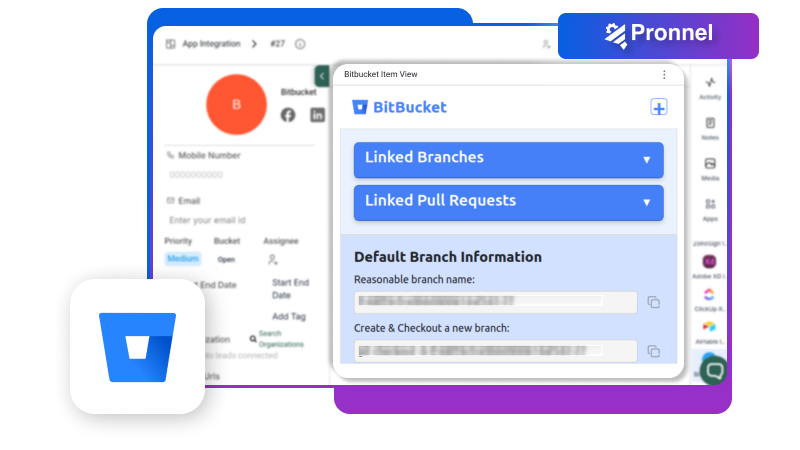 Pronnel Bitbucket Integration - Connect Bitbucket Repositories to Pronnel CRM Platform
