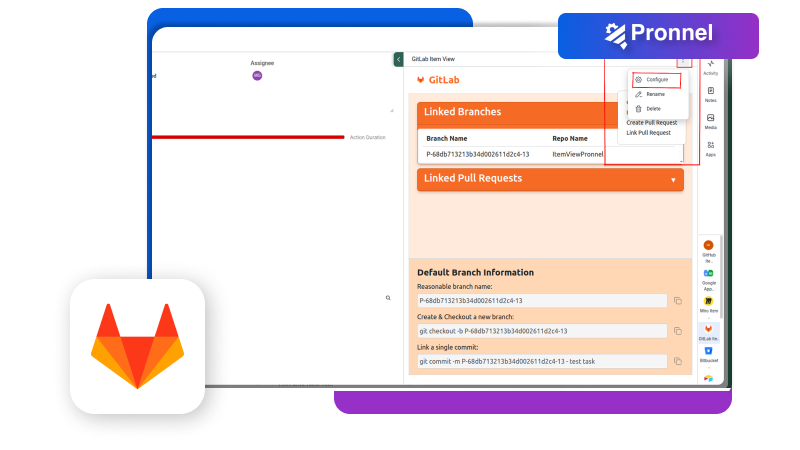 Pronnel GitLab Integration - Connect GitLab Repositories to Pronnel CRM Platform