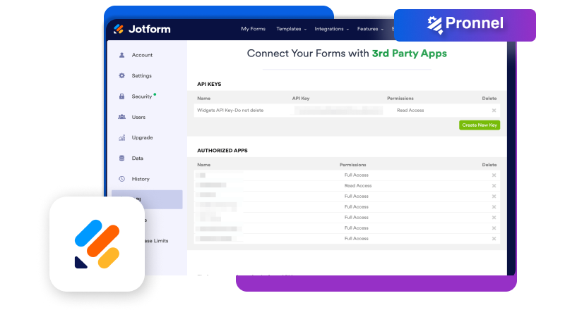 Pronnel Jotform Integration - Connect Jotform Forms to Pronnel CRM Platform