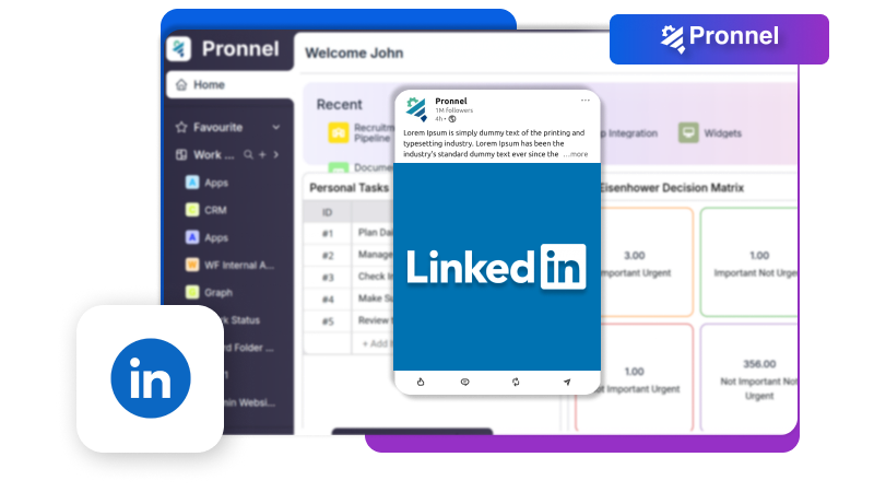LinkedIn Posts Integration with Pronnel