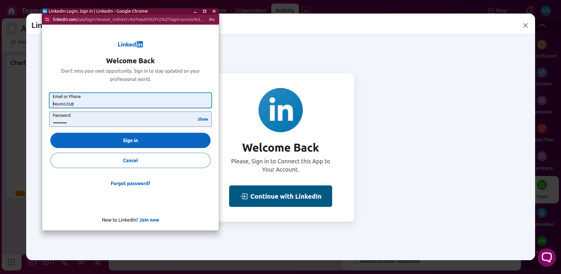 Apps section in Pronnel