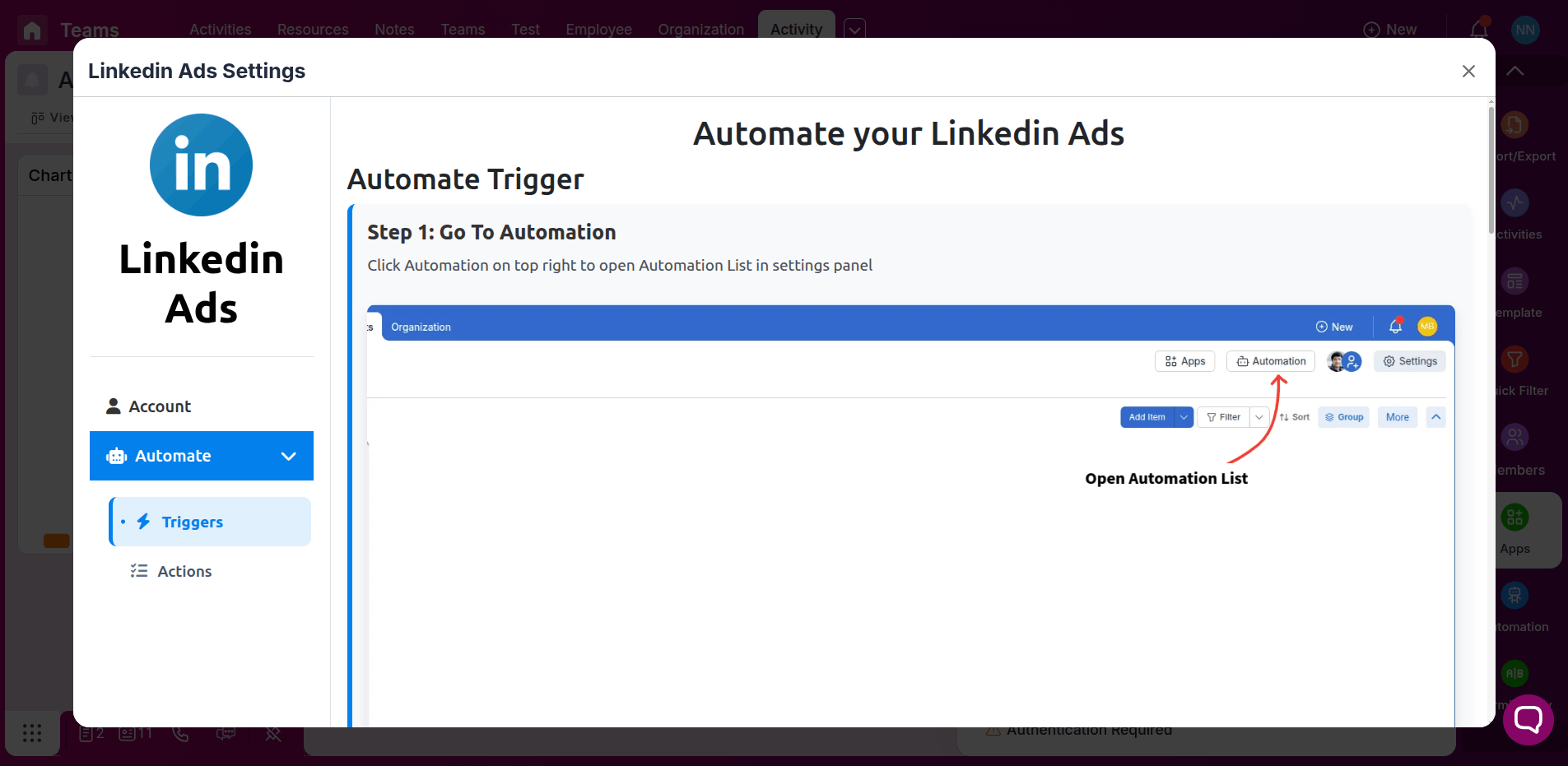 Apps section in Pronnel
