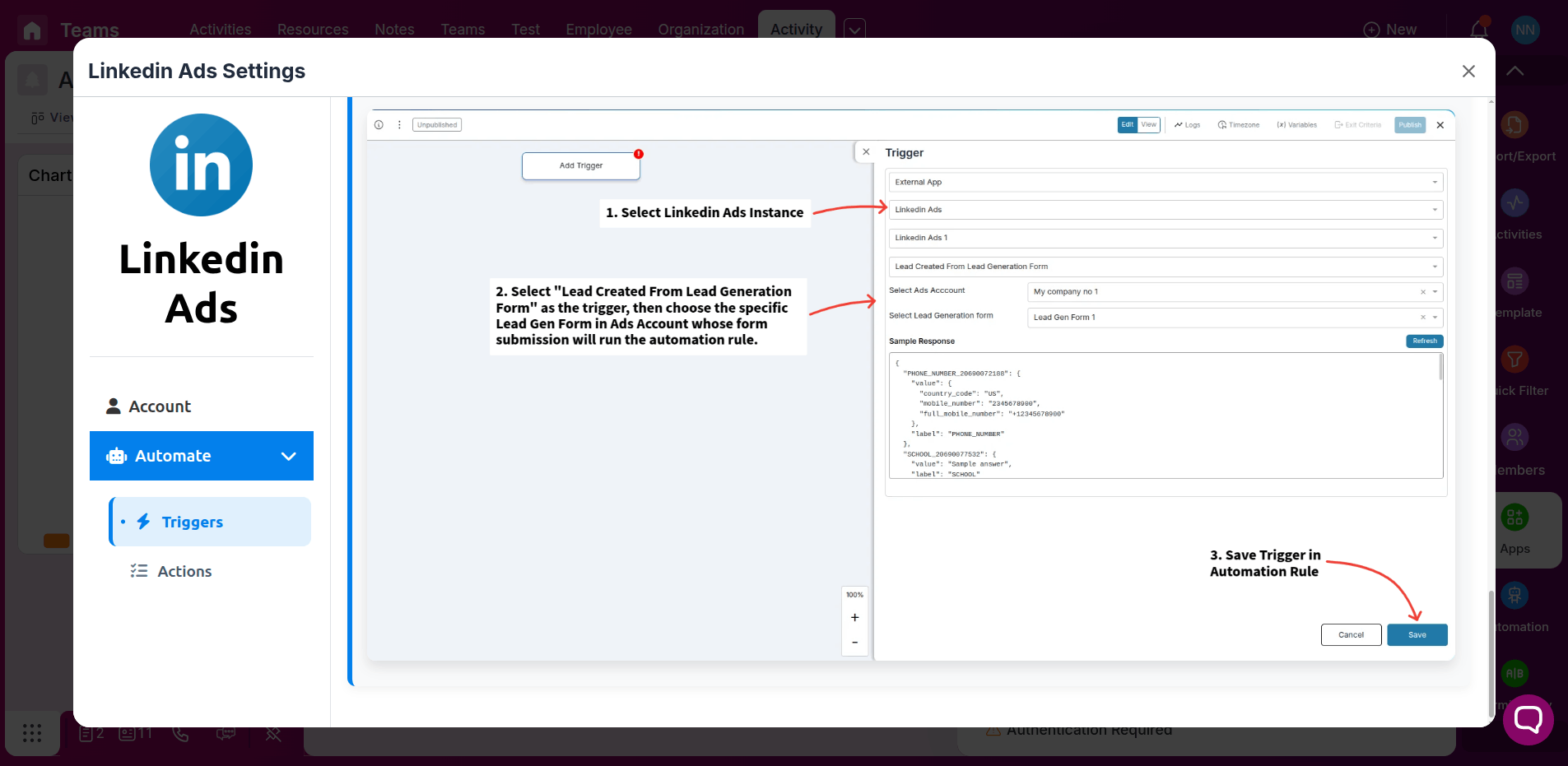 Apps section in Pronnel