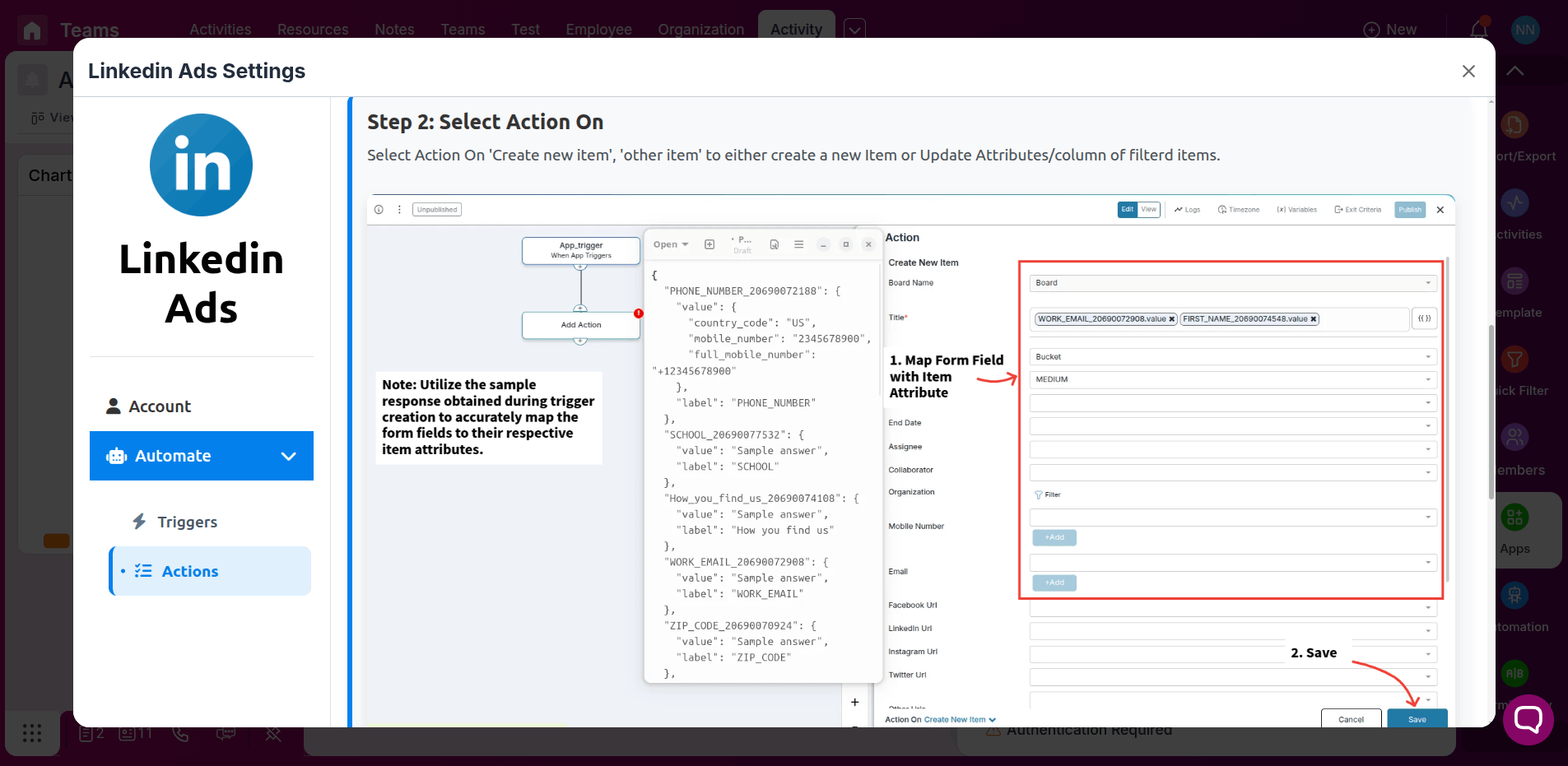 Apps section in Pronnel