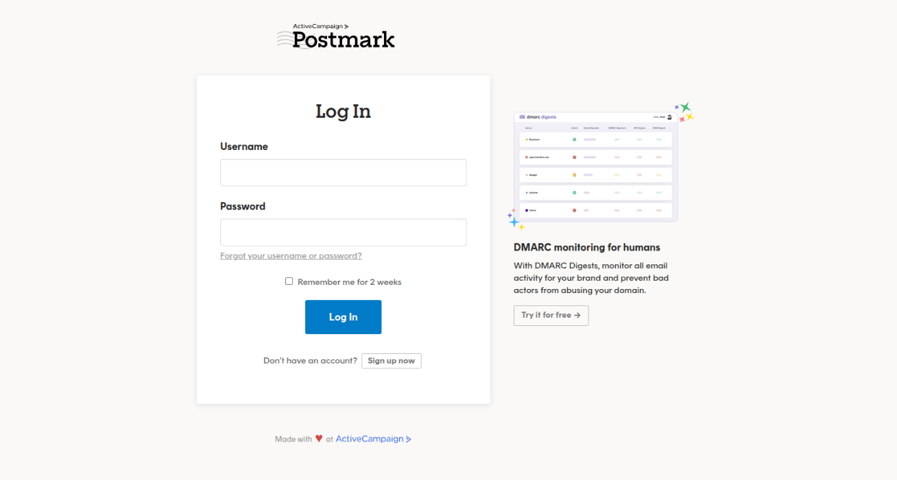 Configure Postmark in a view