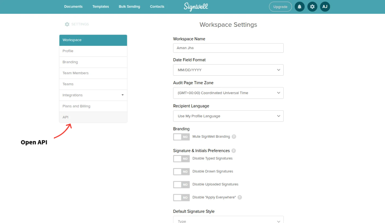 Set up DocuSign signature tracking
