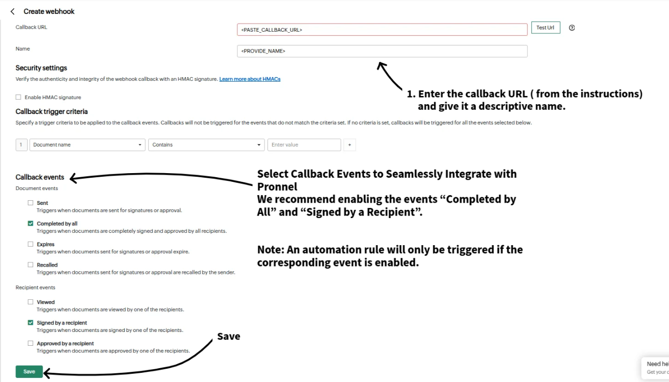 View DocuSign documents in Pronnel