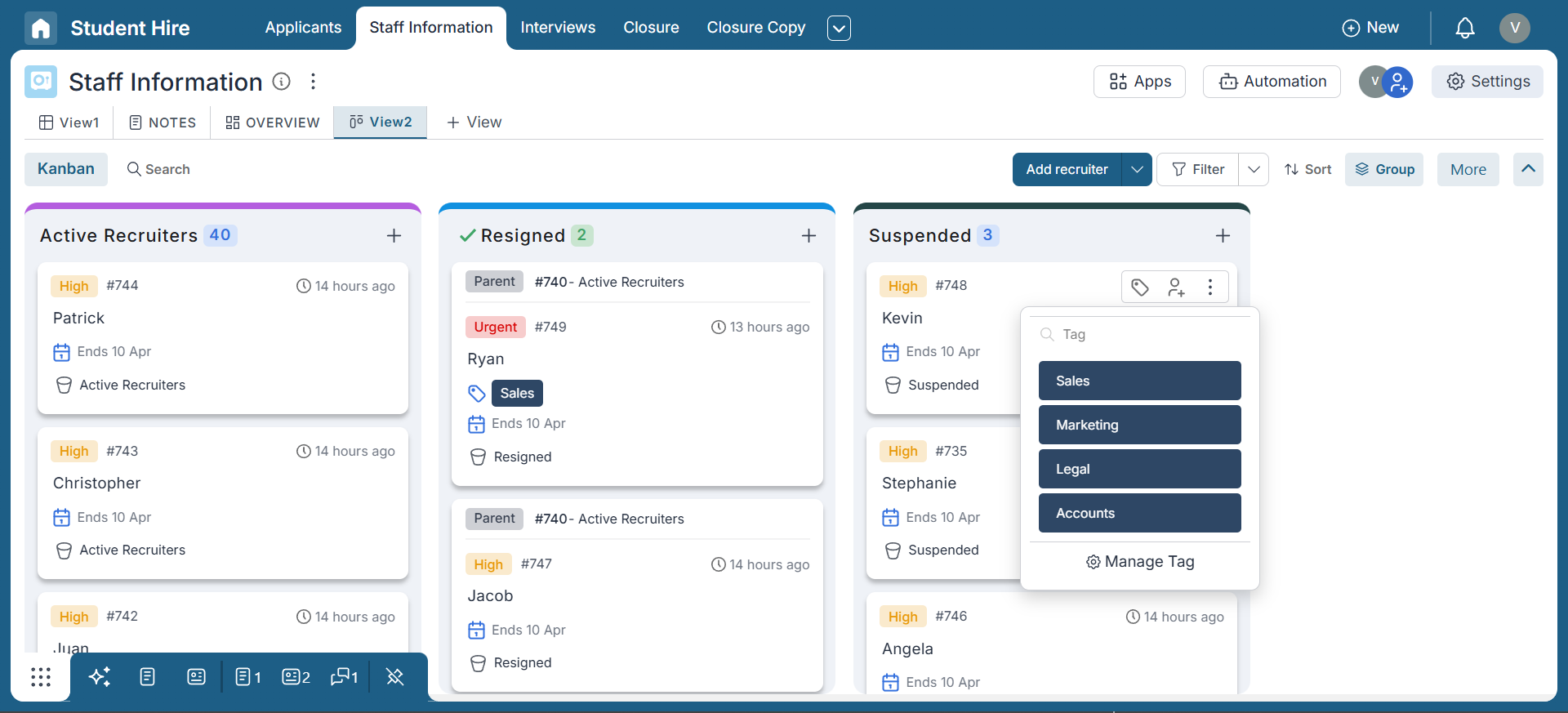 Assigning Tags in Pronnel