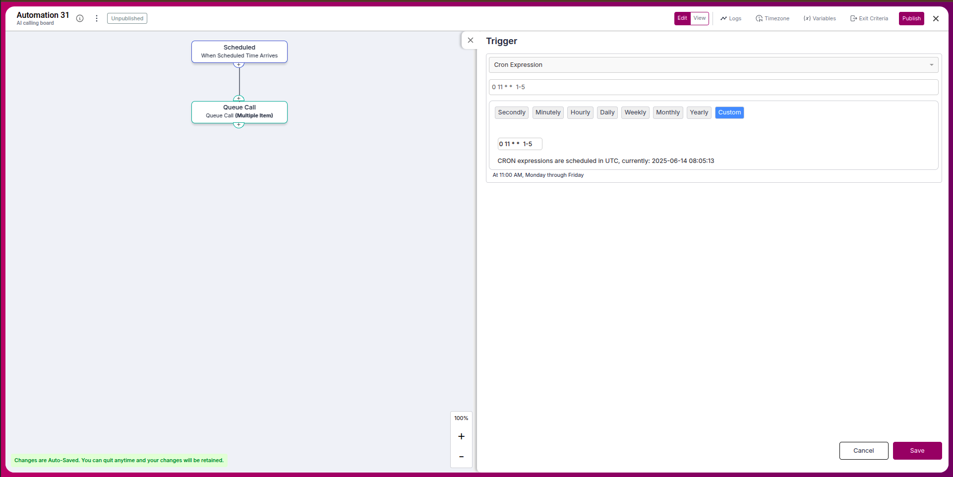 Automation Filters for Time and Weekdays