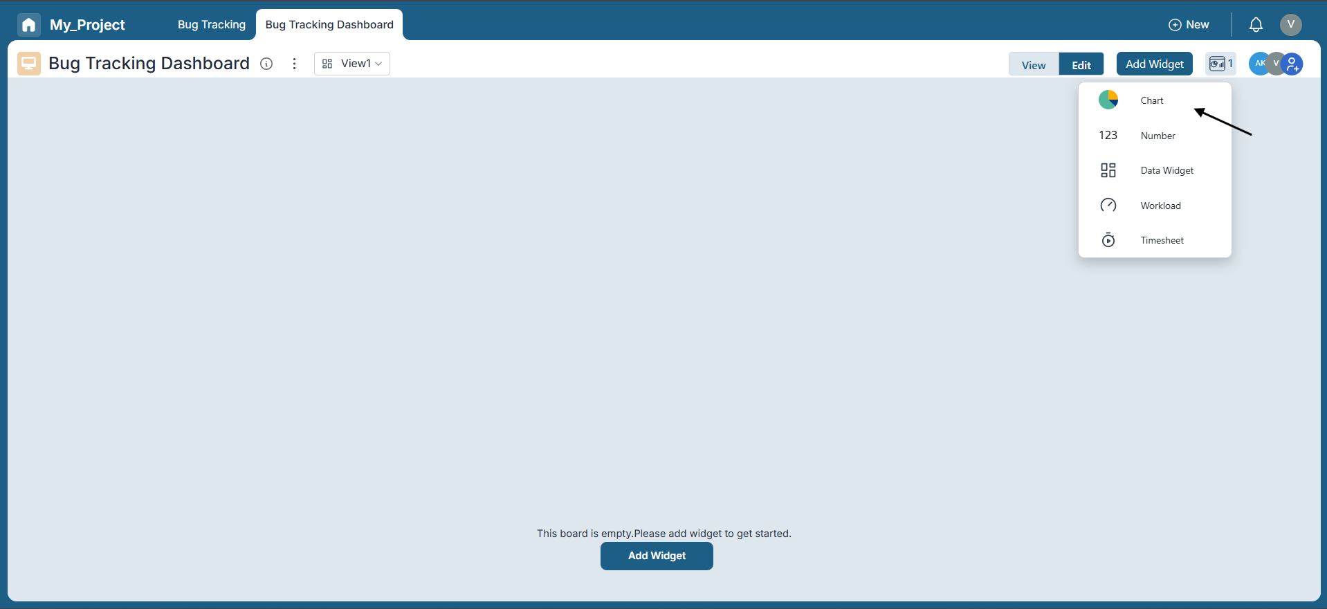 Accessing Dashboard Creation