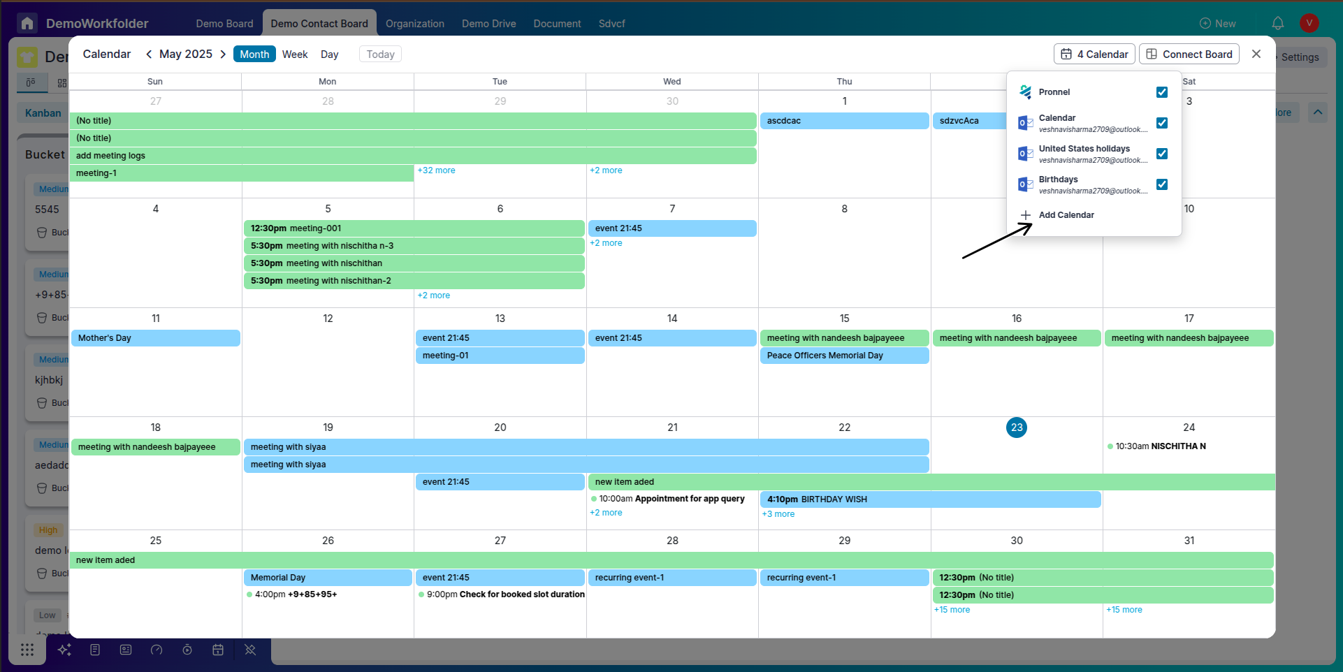 Sync external calendar