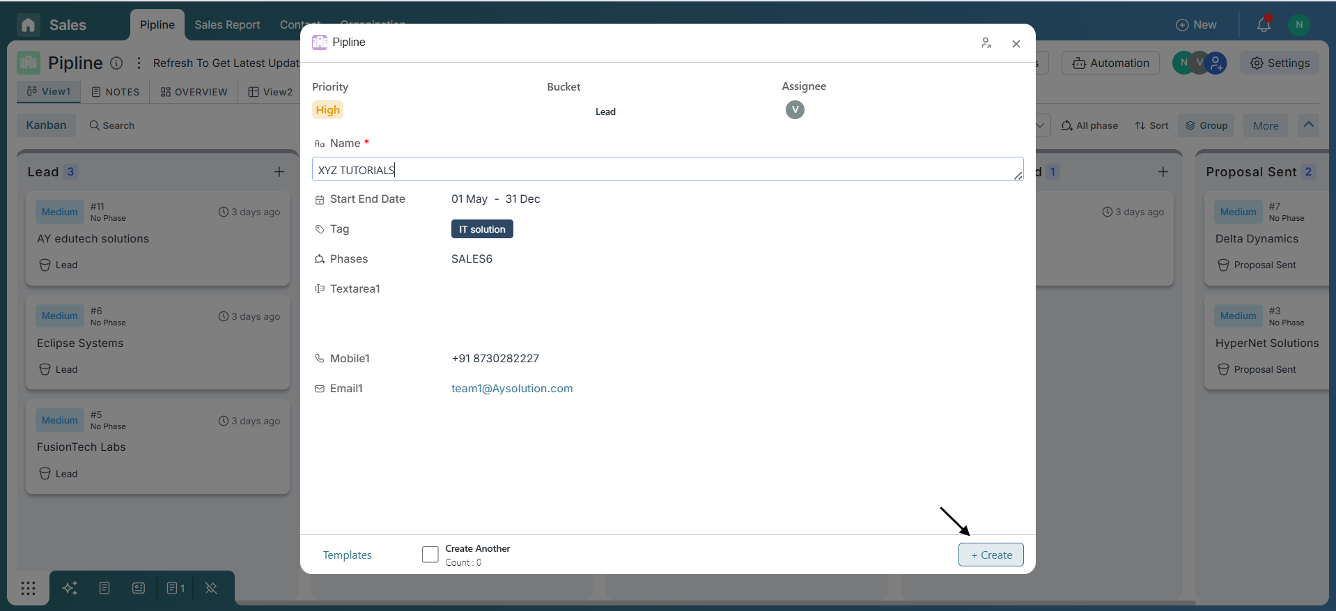 Creating an Item Using a Saved Template in Pronnel