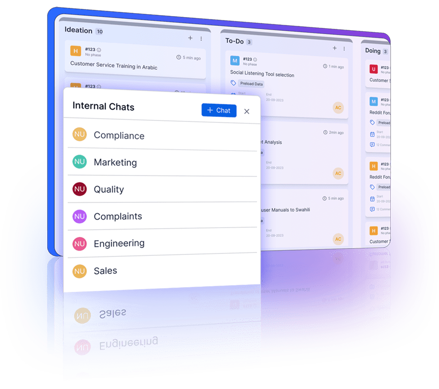 Creating and managing channels in internal chat for efficient team communication and collaboration.