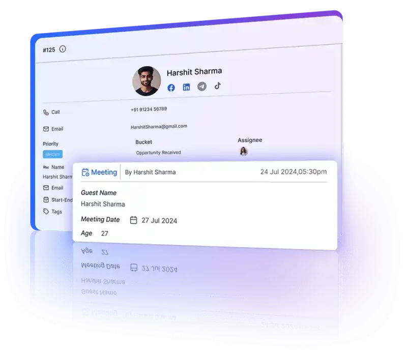 Integration of activities with appointment bookings for comprehensive tracking of meetings.
