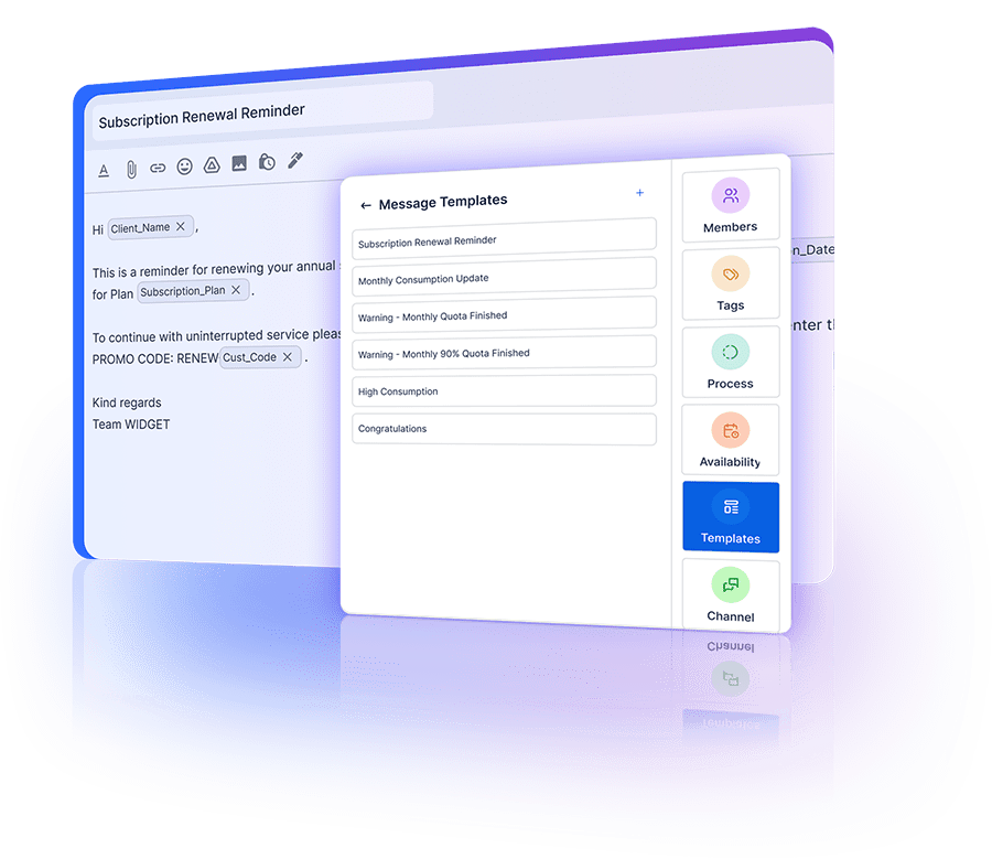 Sending quick responses with chat templates for better and faster customer service interactions.