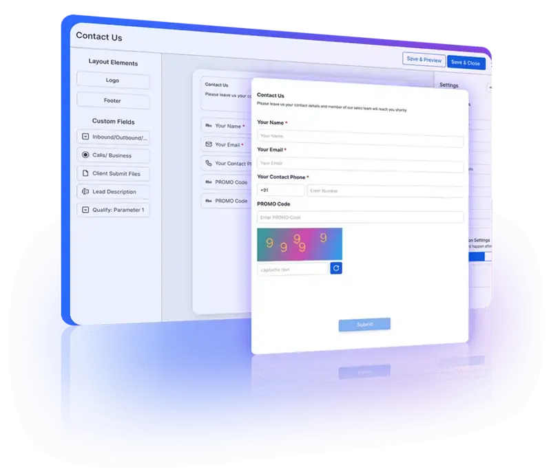 Designer creating a customized webform with diverse fields and branding options.