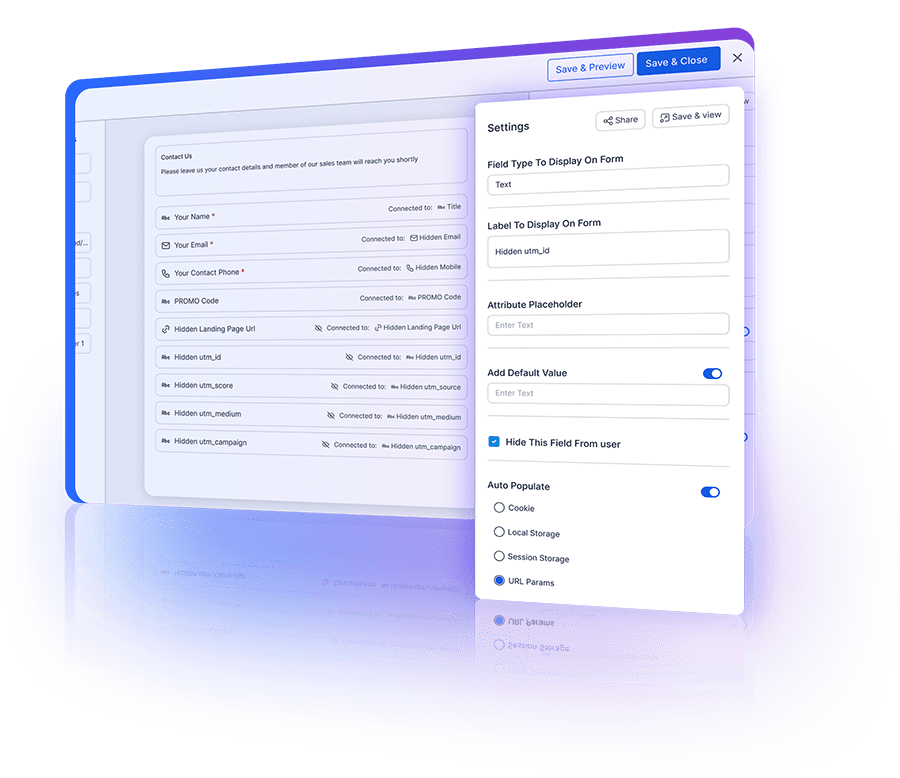 Capture hidden flelds like UTM, Cookie data, local storage all the while remaining GDPR Compliant