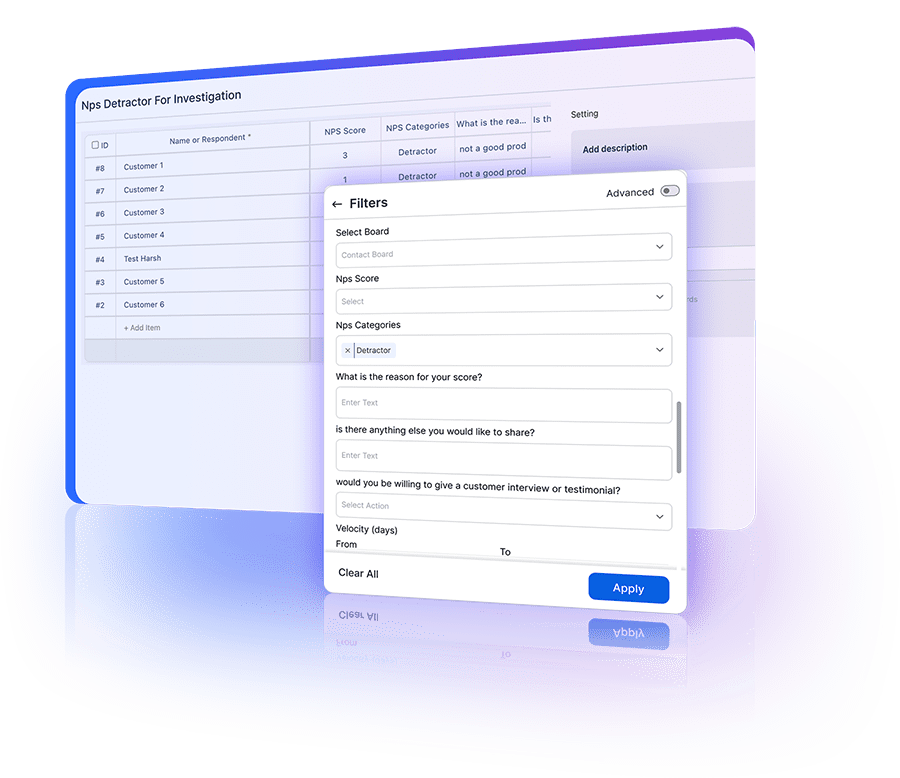 Grid widgets offer tabular data views with customizable columns and filters for item analysis.