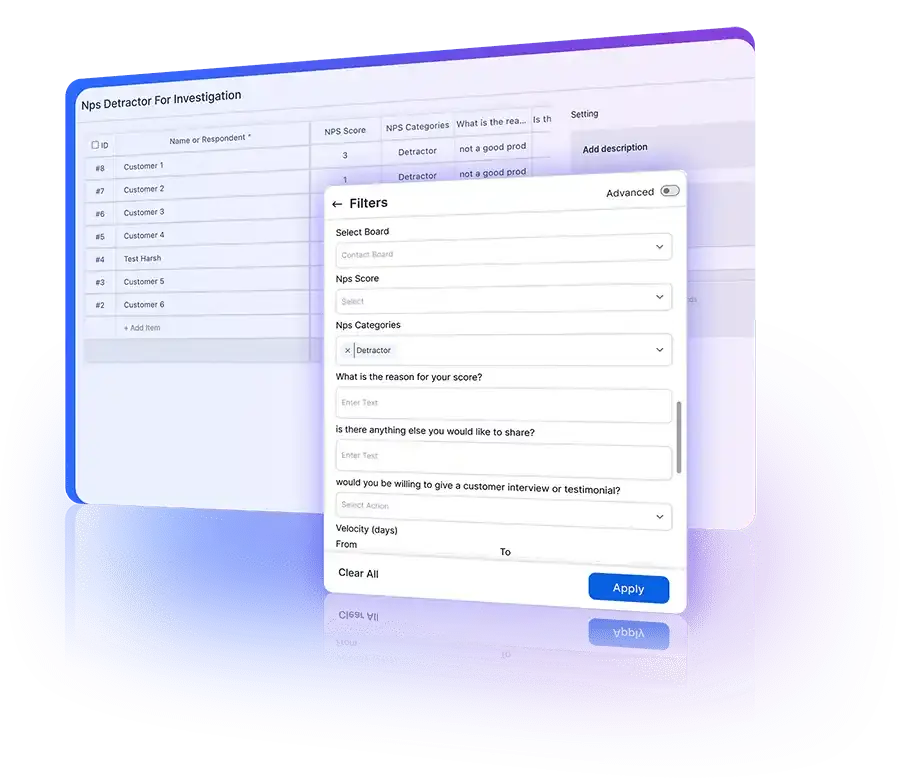 Grid widgets offer tabular data views with customizable columns and filters for item analysis.