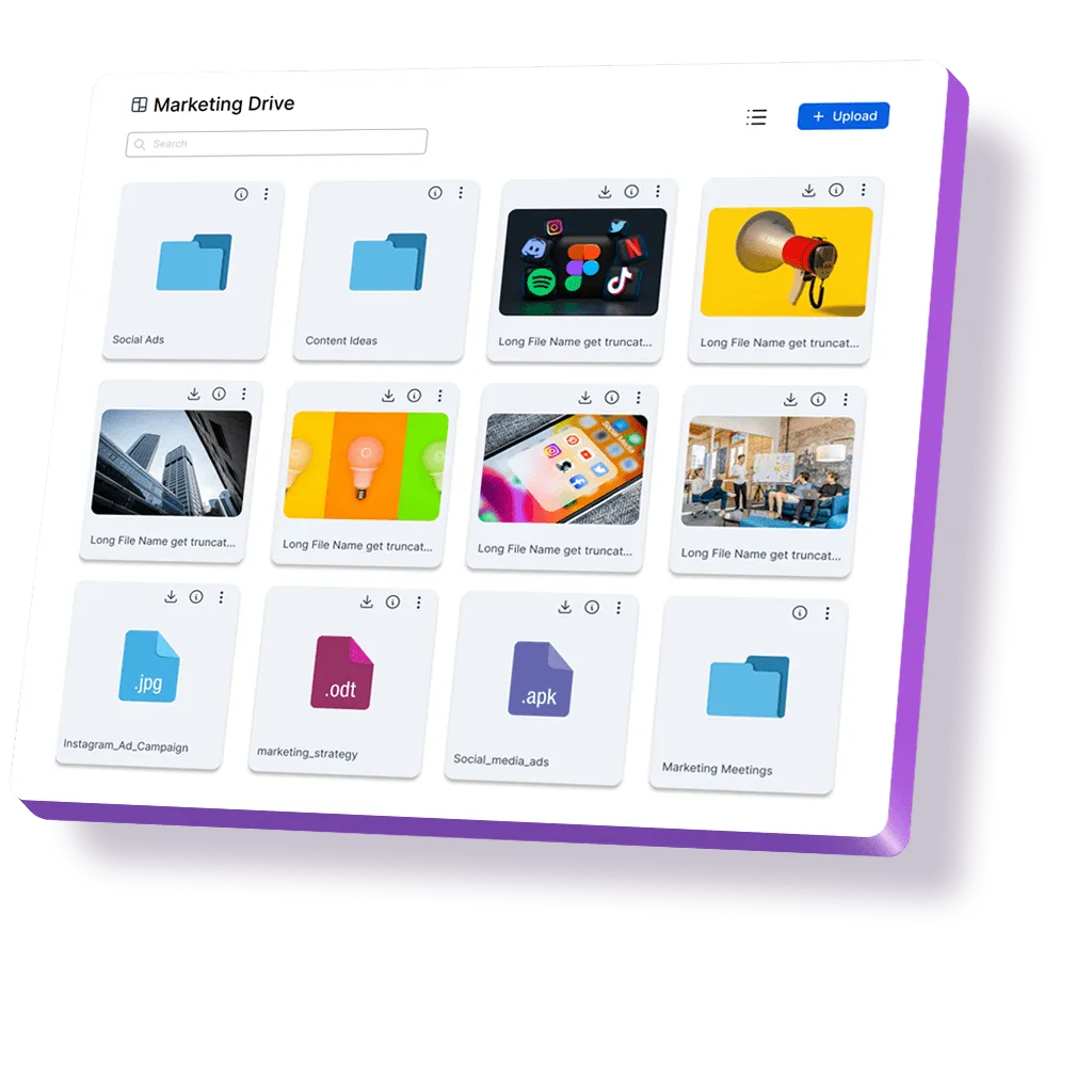 Collaborative note-taking and file management feature for enhanced teamwork and productivity.