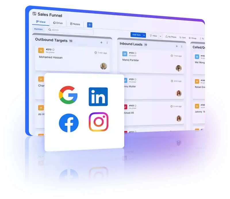 Integration of multiple ad platforms into CRM using seamless connectors for improved efficiency.