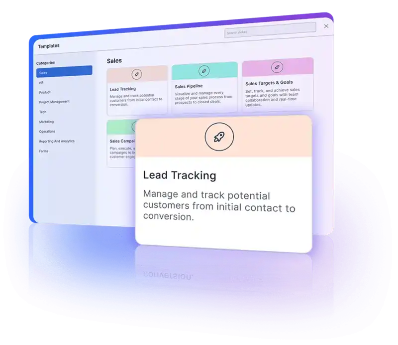 Standard CRM templates promoting quick setup and implementing best practices efficiently.