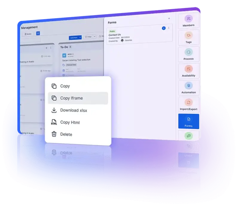 Easy too integrate forms with HTML, iframe or just as a standalone landing page