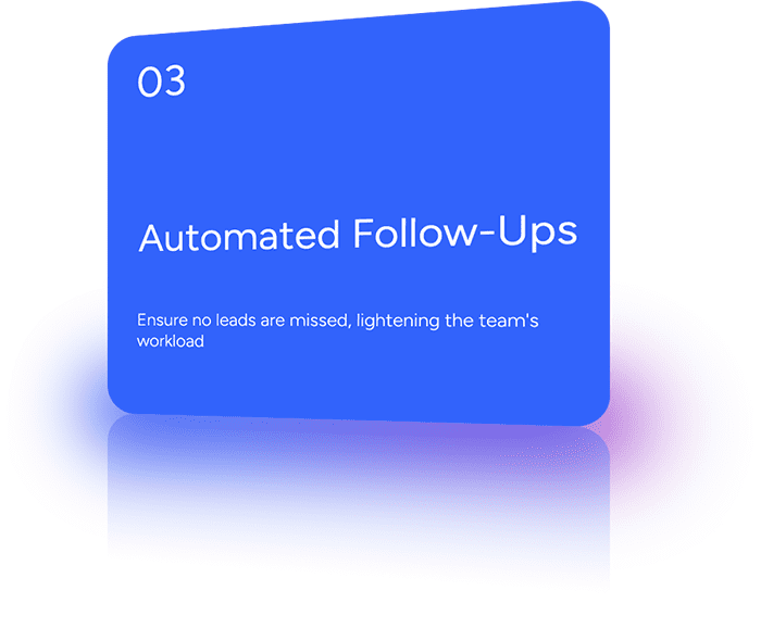 Ensure no leads are missed, lightening the team's workload.