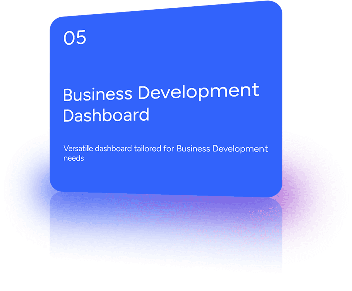 Versatile dashboard tailored for Business Development needs.