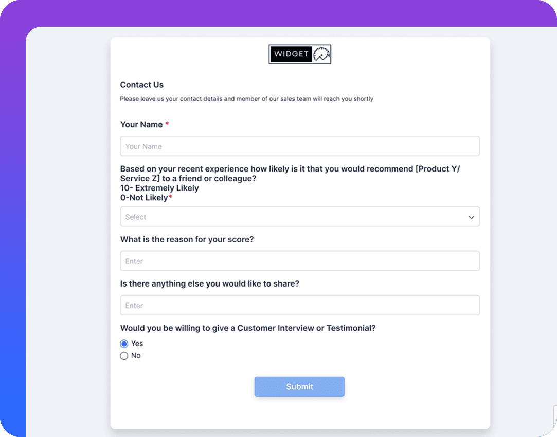 Dashboard displaying automated NPS process and feedback collection reminders.