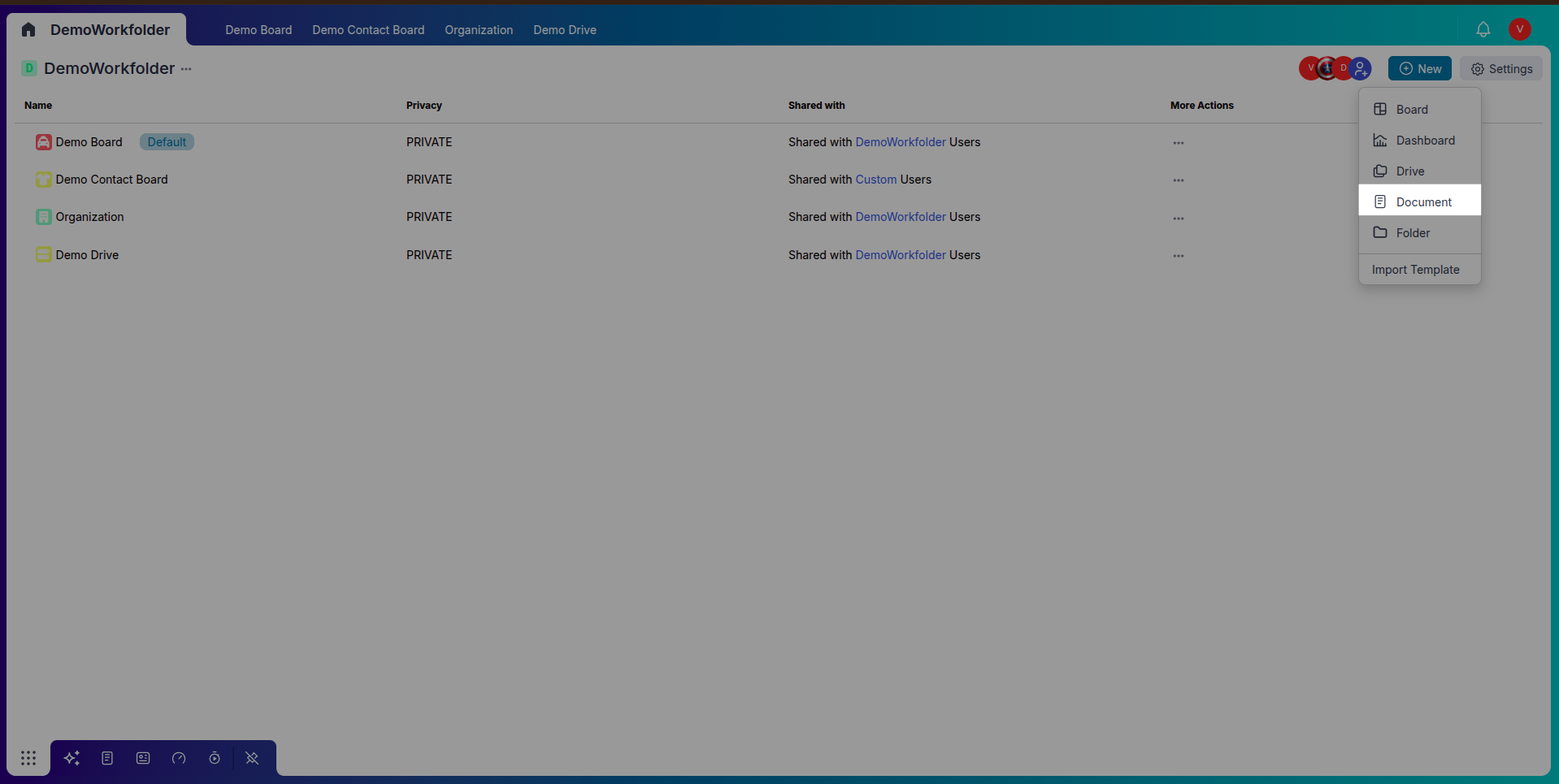 Create Document Board