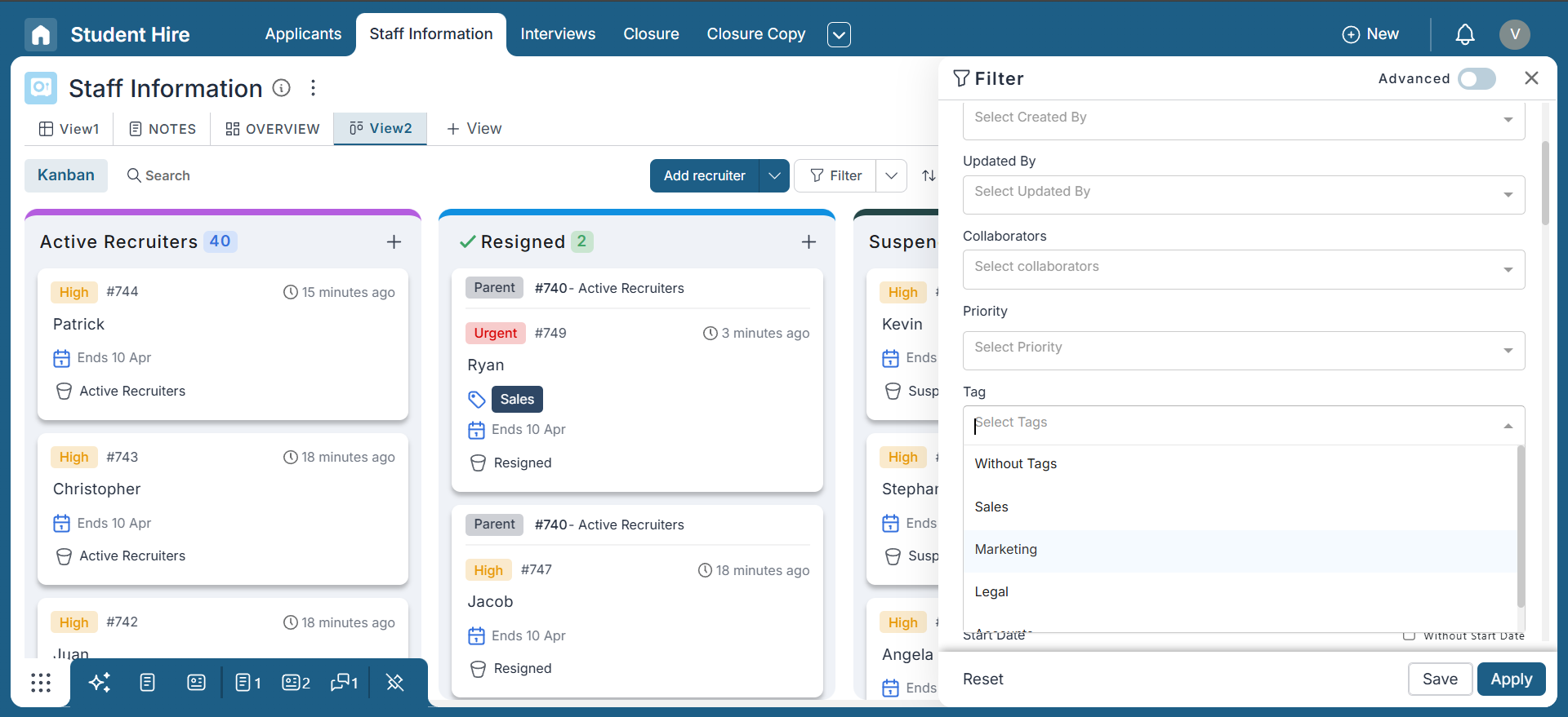 Filtering Tasks by Tags in Pronnel