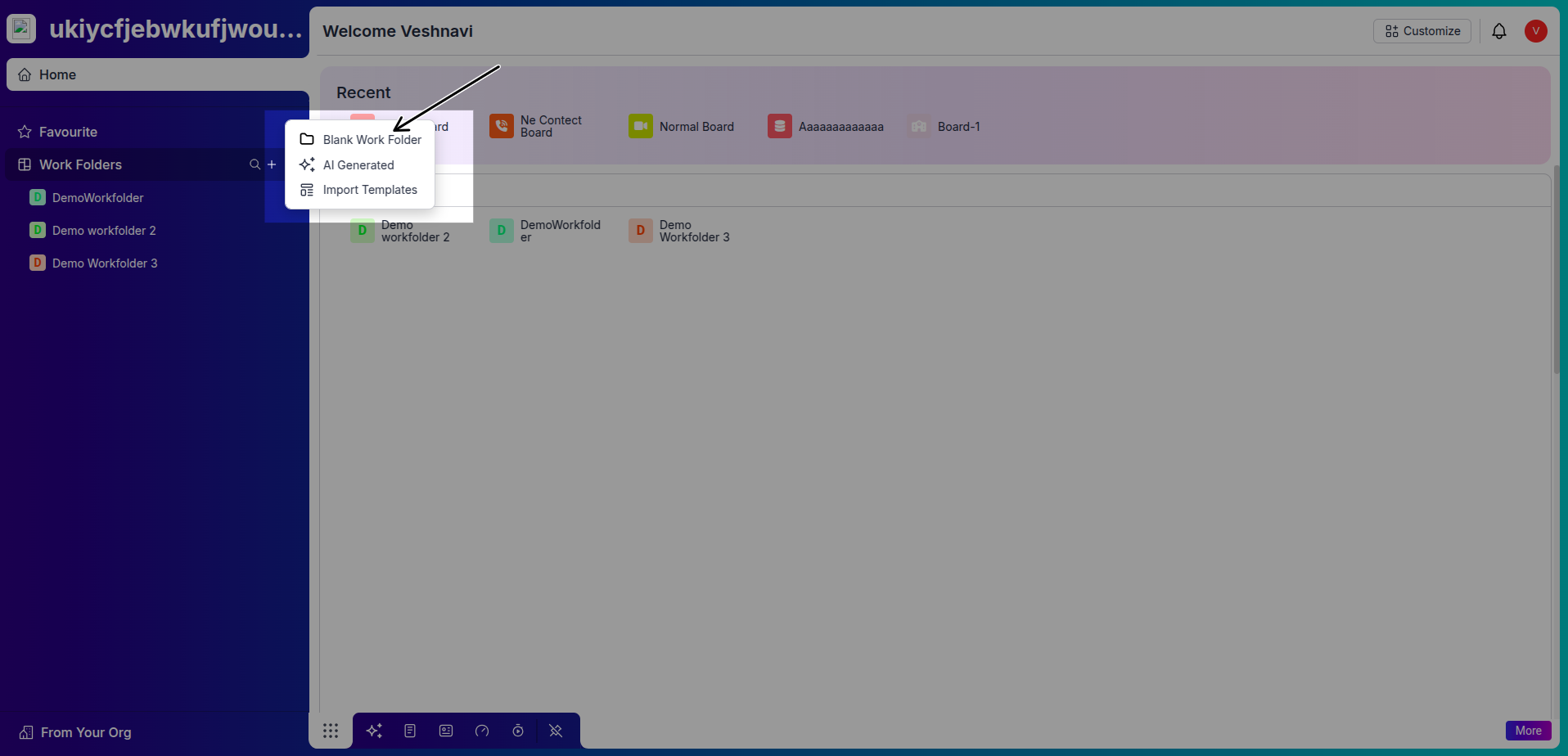 Options to create a new board in Pronnel.