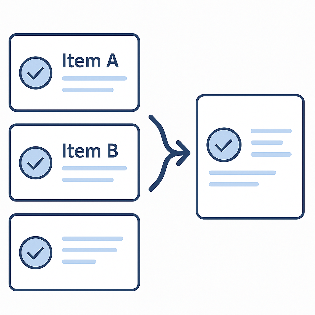 Tidy Up Your Workflow by Merging Items