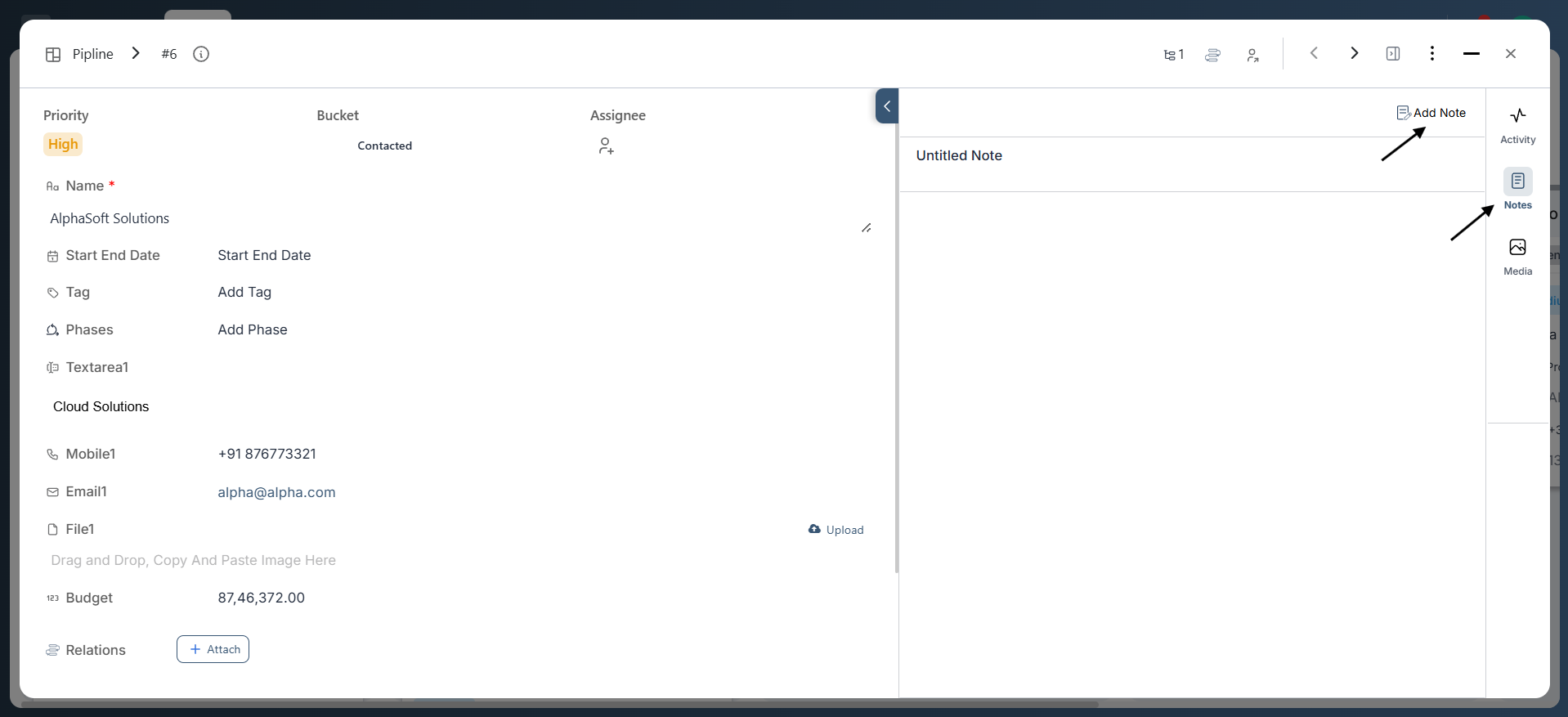 Creating Item Notes in Pronnel
