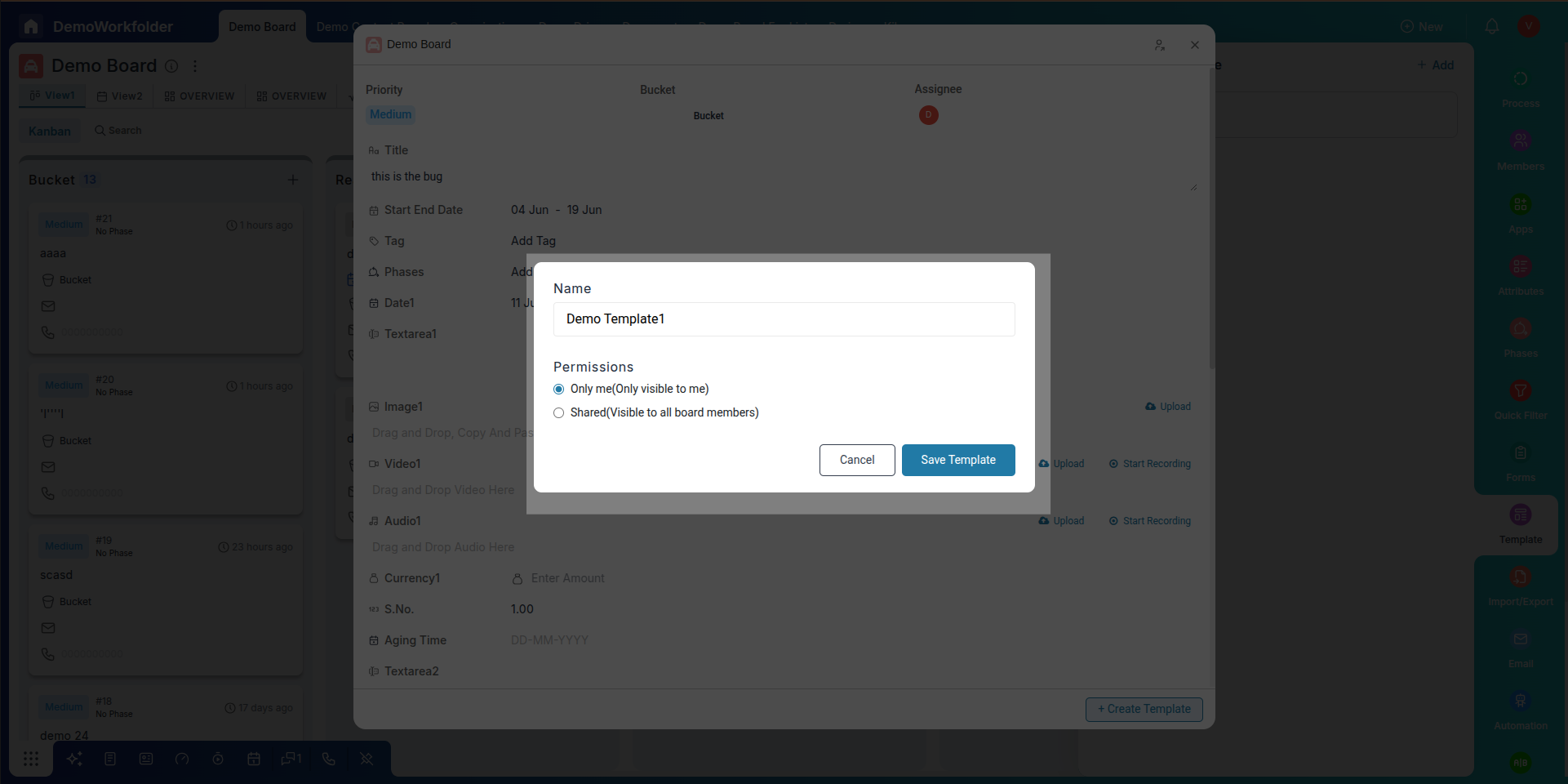 Finalizing and Saving the Template