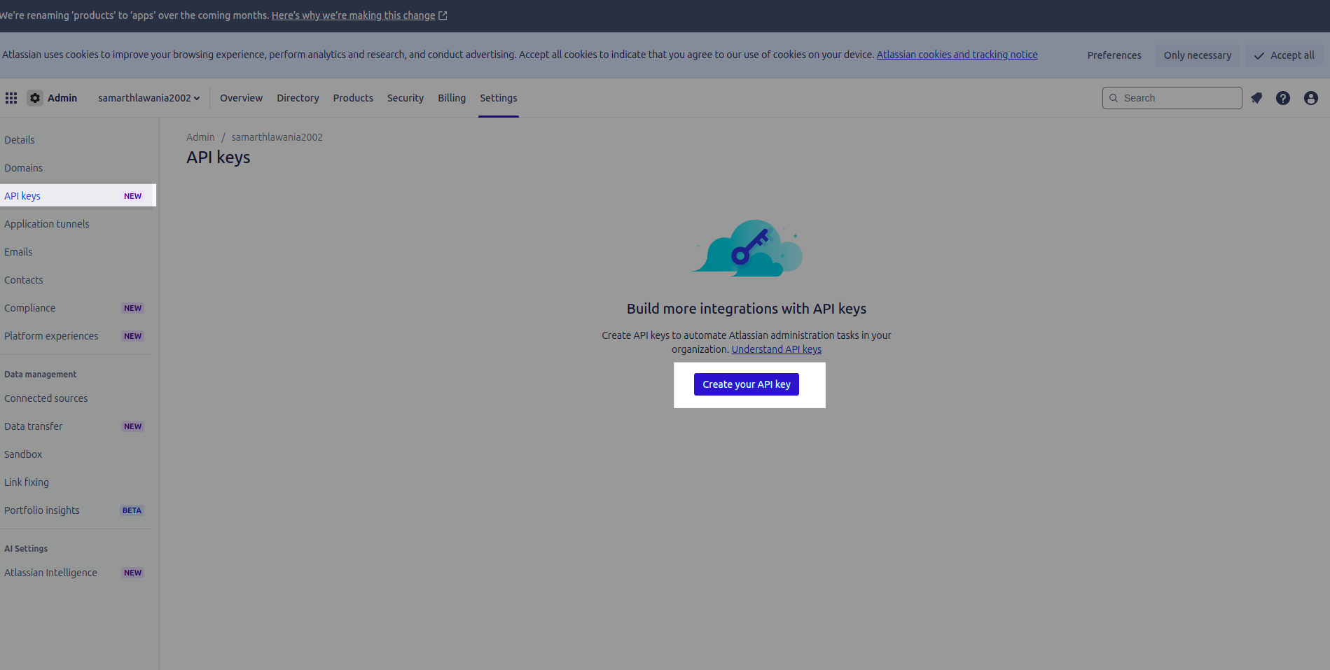 Generate Admin API Key