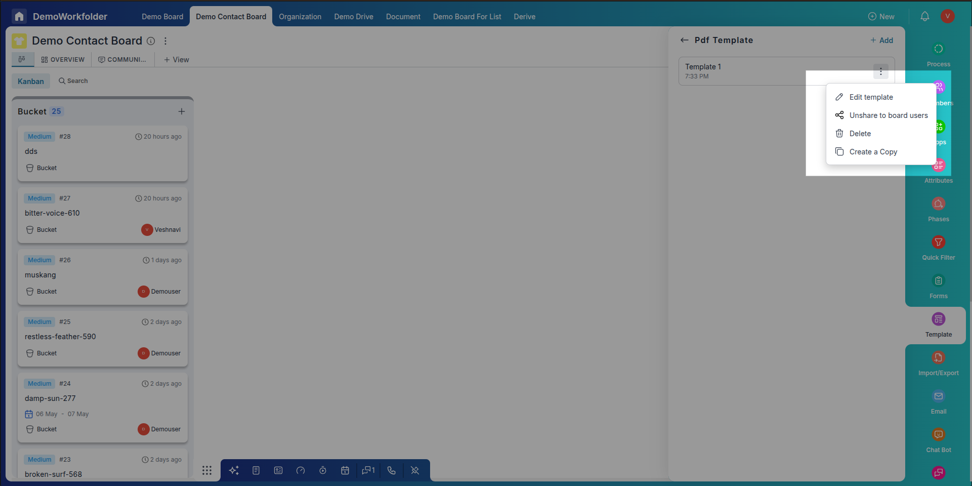 Create pdf template Template