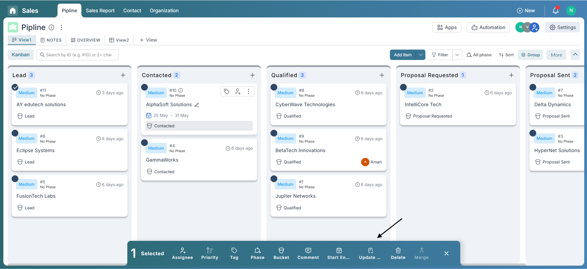 Multi-item selection UI in Pronnel