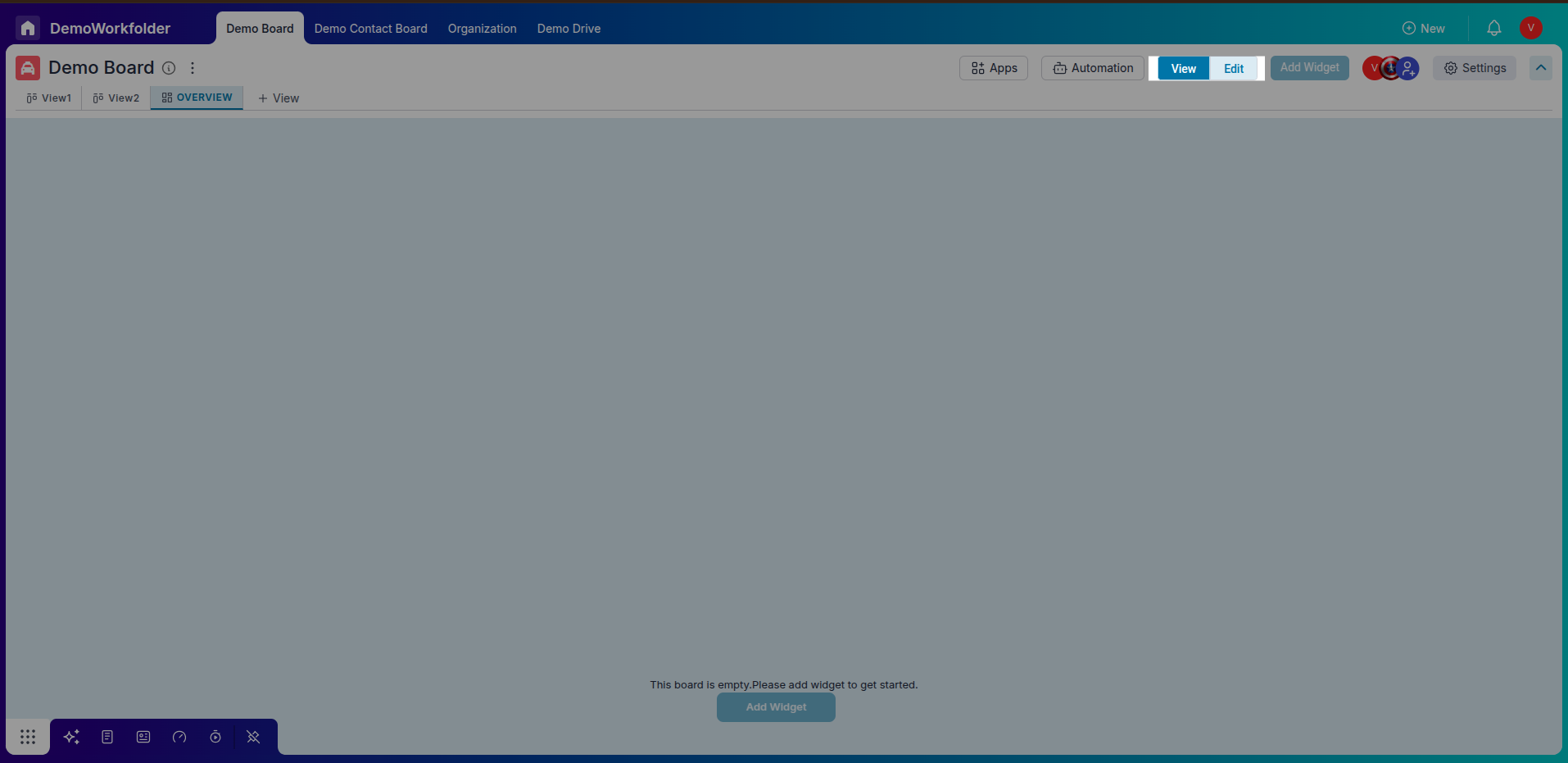 Choose widget type