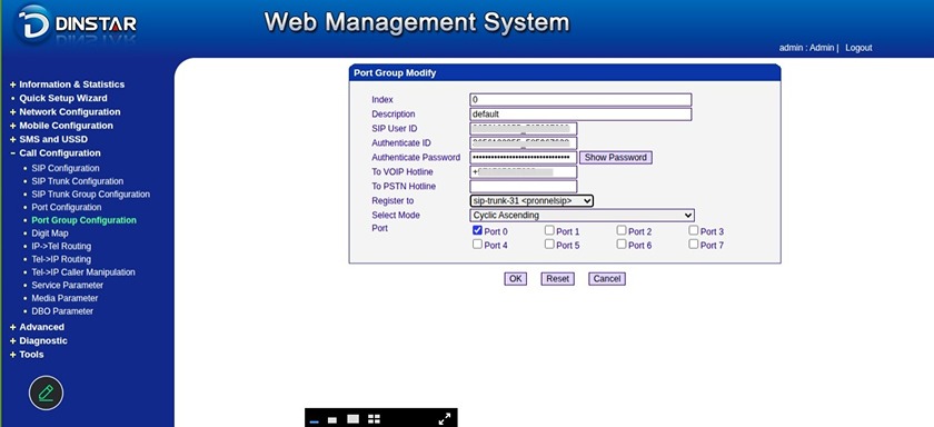 Port Group Configuration 