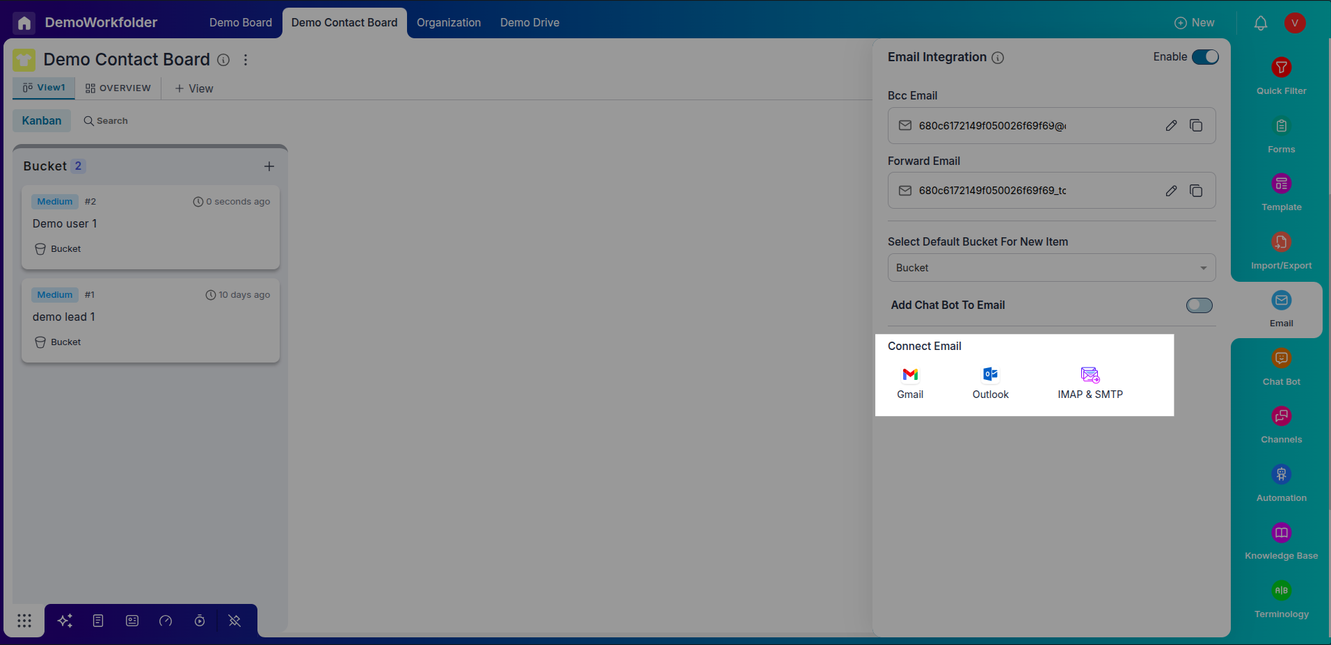 Scroll down to board settings