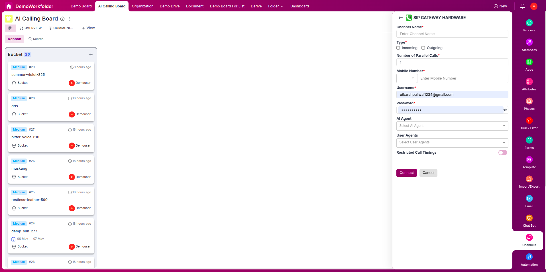 Connecting Twilio in Pronnel
