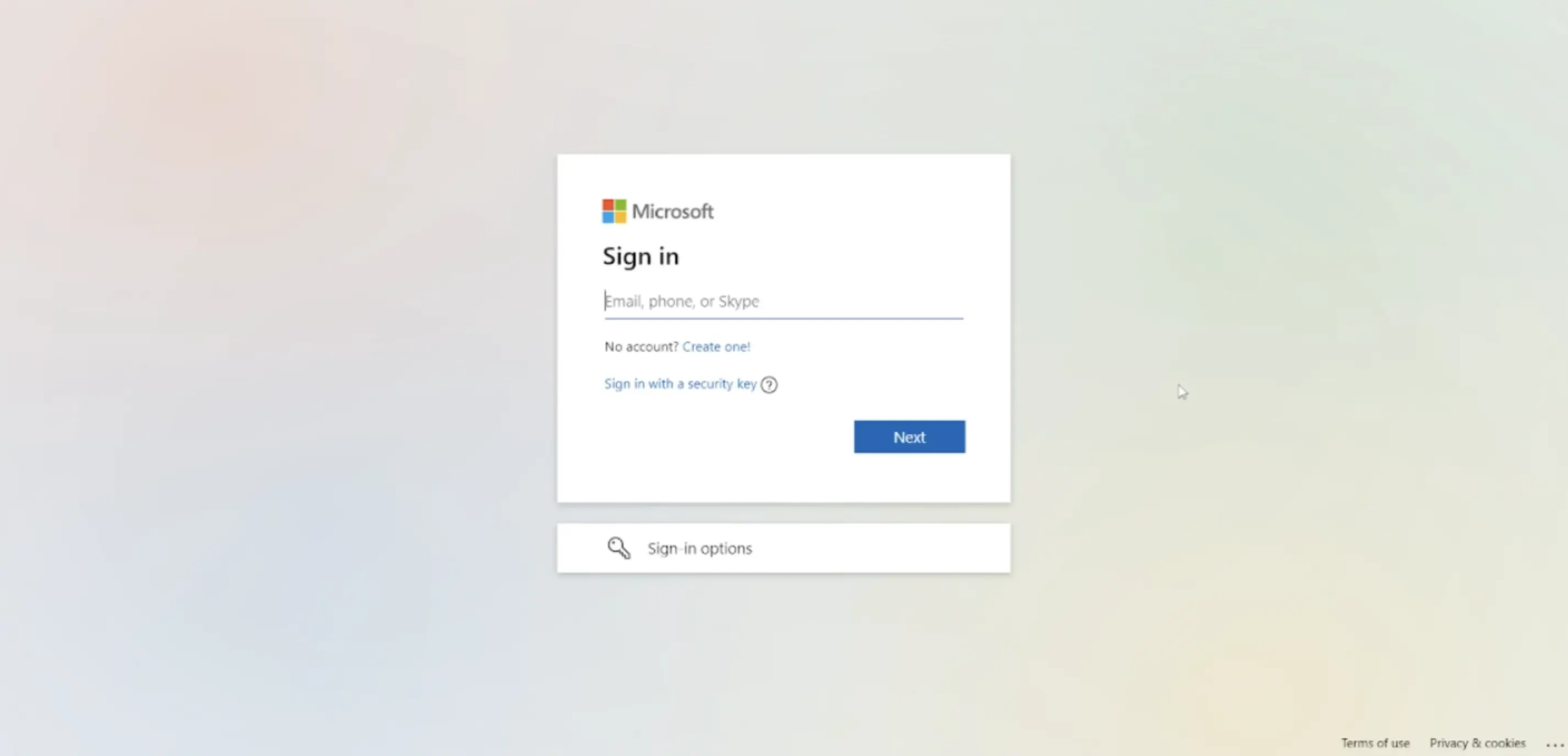Sign in with Outlook