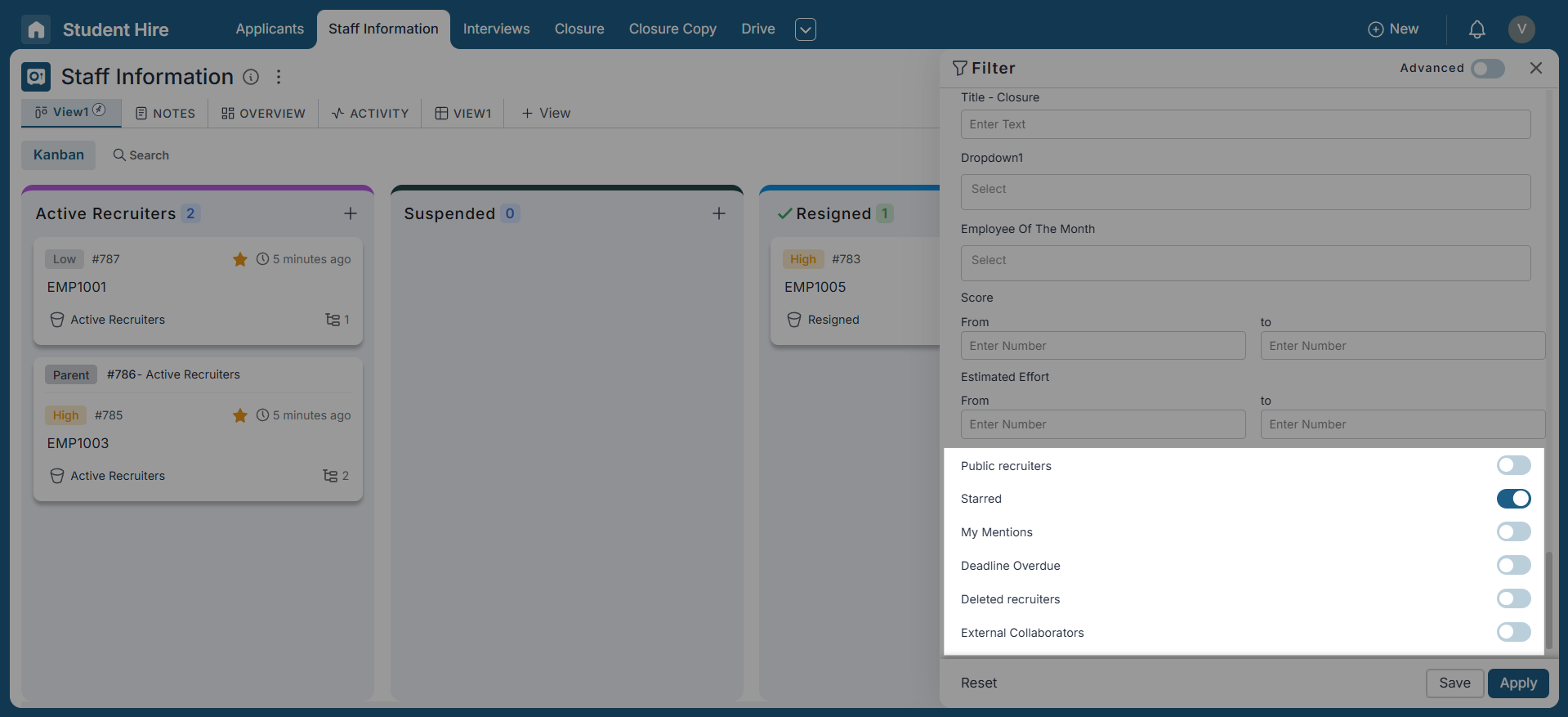  Special filters to access the data  such as starred items, mentions, delayed items etc. quickly.