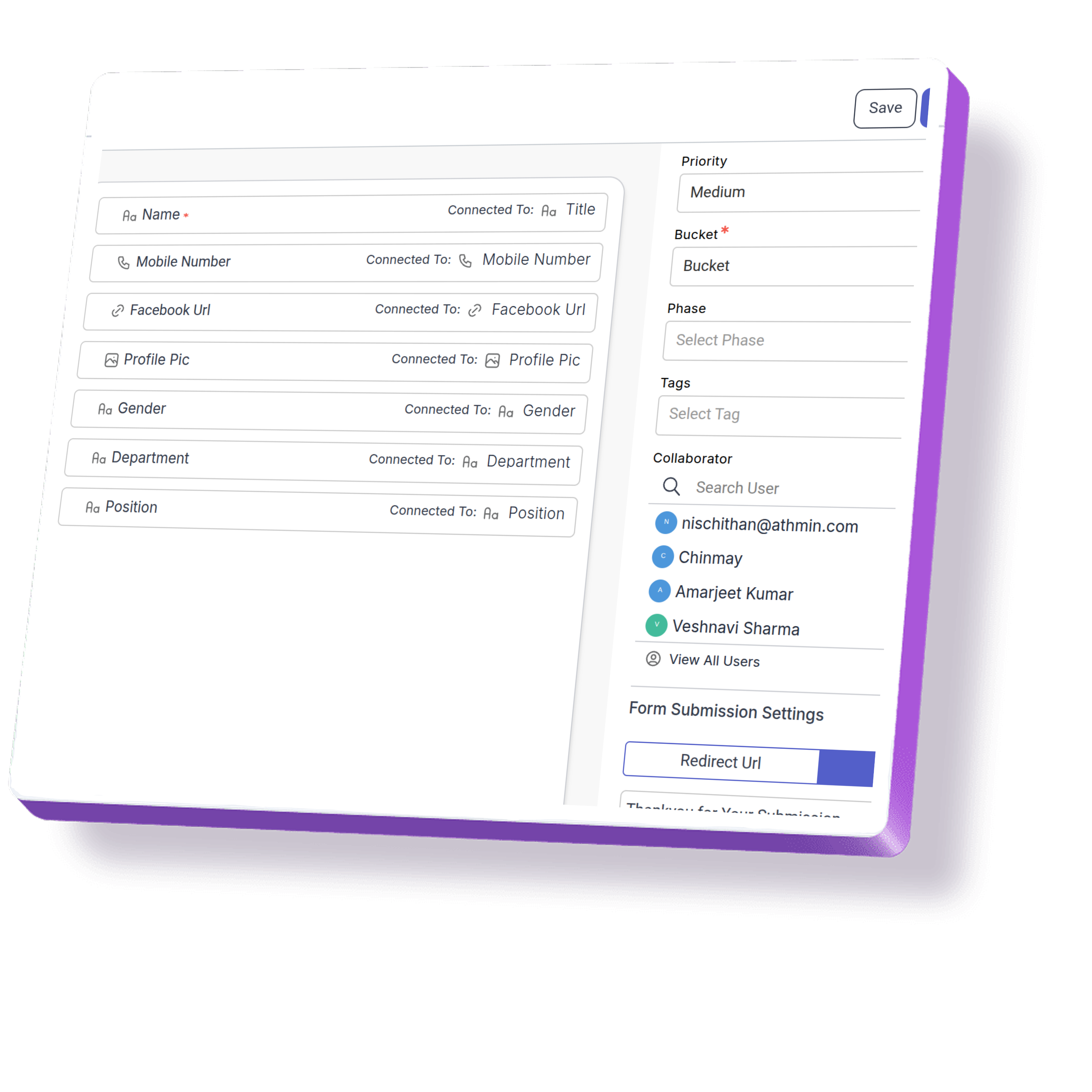 Detailed view custom attributes in use, showcasing diverse options for tailored task management.